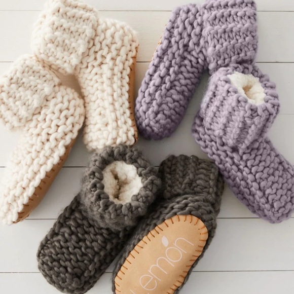 Lemon Cuffed Knit Bootie Slipper - Picture 6 of 6